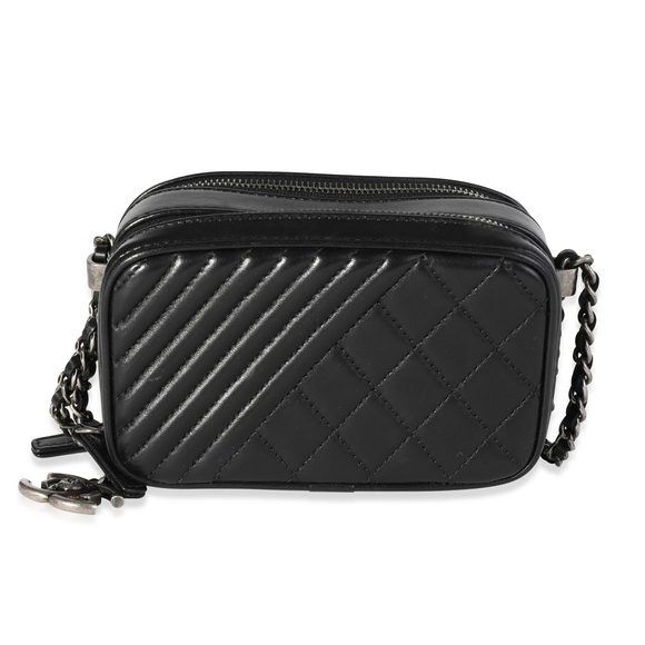 Chanel Black Quilted Lambskin Coco Boy Camera Case - Picture 1 of 8